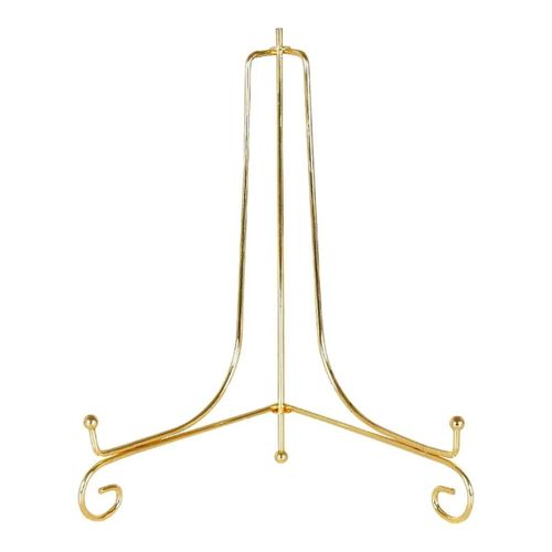 Présentoir Or Artisanat Support Livre Titulaire Photo Piédestal Bol Plat Cadre Photo Plaque Rack Chevalet Rangement Decor-15cm
