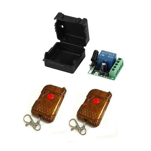 Commutateur de télécommande RF sans fil universel 433Mhz DC 12V 10A 1CH Module récepteur de relais et 2X433.92 Mhz Télécommandes