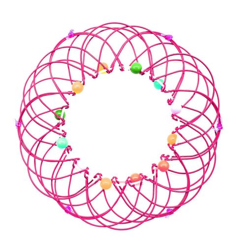 Panier Flexible Magic Flow Anneau Multicolore Rotatif Fleur Panier Jouet Pour L¿Autisme Besoins Spéciaux Anti-Stress Rose