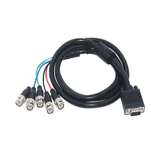 Câble VGA à 5 BNC Convertir RGBHV Câble vidéo de conversion vidéo grand écran 3 mètres Réseau graphique vidéo mâle en BNC
