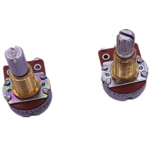 2pcs Guitare Potentiomètre Spline Petit Pot Guitare Électrique Basse Effet Ampli Tonalité Volume 18mm Pièces D¿Arbre