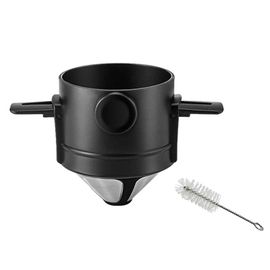 Cafetière Réutilisable Avec Cône De Brosse Filtre À Café 1-2 Tasses Sans Papier Avec Supports