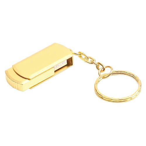 Clé USB 16GB 4M-20Mb/S Vitesse USB 2.0 Mini Metal Memory Stick U Disk Memory Card Gold (16G)