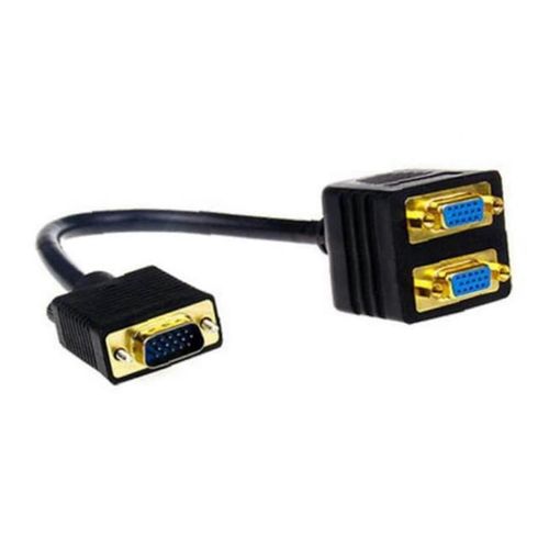 SVGA mâle vers 2 SVGA femelle VGA mâle vers twin femelle 1-en-2 Câble VGA mâle vers femelle pour ordinateur