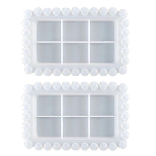 2 Pcs Plateau De Résine Moule Rectangle Bijoux Plaque Moule Pour Résine Époxy Coulée Affichage Bibelot Art Artisanat Fabrication Décoration Intérieure