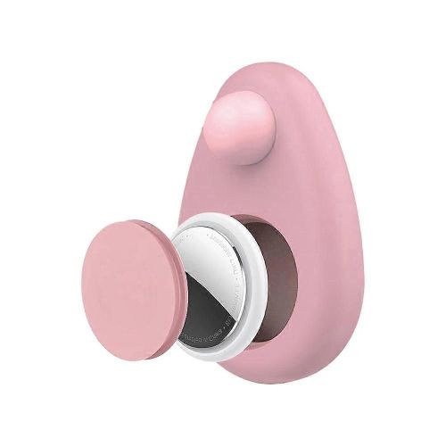 Support étanche en silicone pour enfants pour étui de suivi GPS caché avec épingle rose