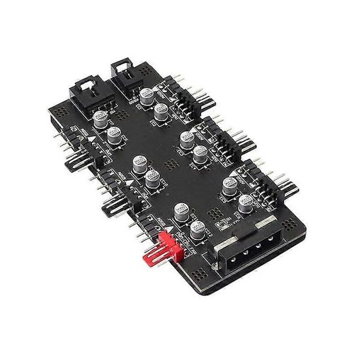 12V 4Pin PWM/ARGB avec IDE 4Pin Power Hub 2-en-1 6Ventilateur de refroidissement simultané du processeur utilisé pour étendre l¿interface de la carte mère