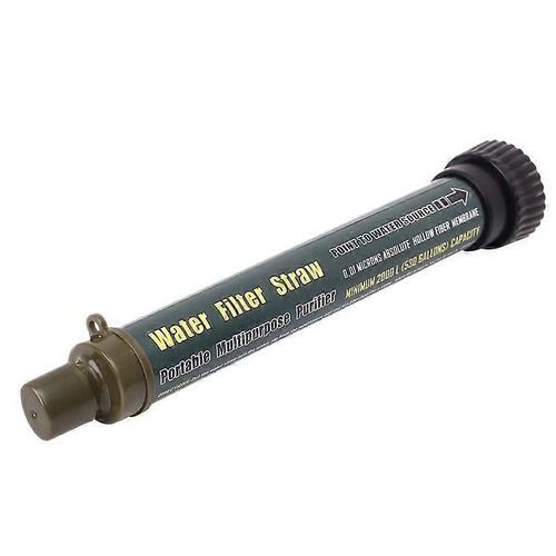 Purificateur De Filtre À Eau Extérieur Avec Tube D¿Extension Portable Randonnée Nettoyeur D¿Eau Potable Kit De Survie De Camping D¿Urgence Vert