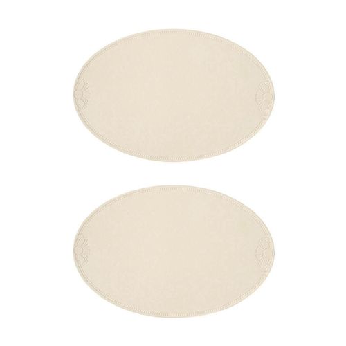 Set De Table Rétro En Pu Tapis D¿Isolation Ovale De Style Français Européen Ins Tapis De Table À Manger Occidental Imperméable Et Résistant À L¿Huile Home G