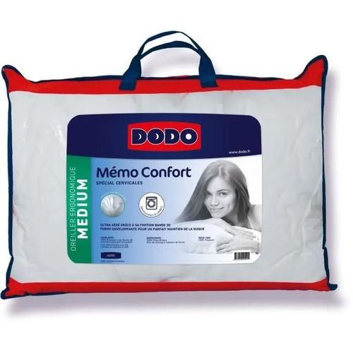 Dodo - Oreiller Memo Confort - 40 X 55 Cm - Blanc