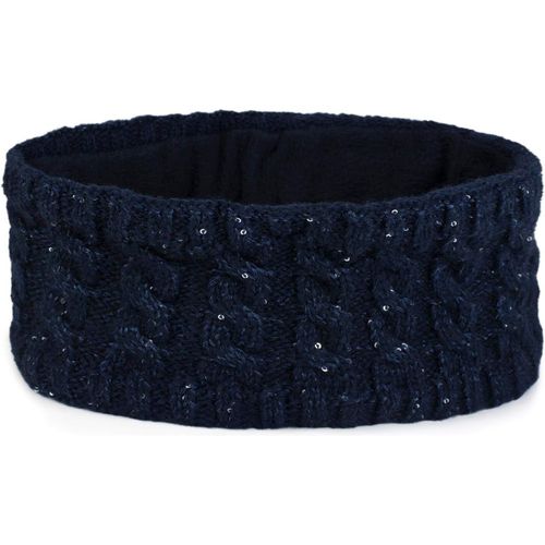 Bandeau En Maille Pour Femme Avec Motif Tressé Et Paillettes, Doublure En Polaire, Serre-Tête 04026028[X1003]