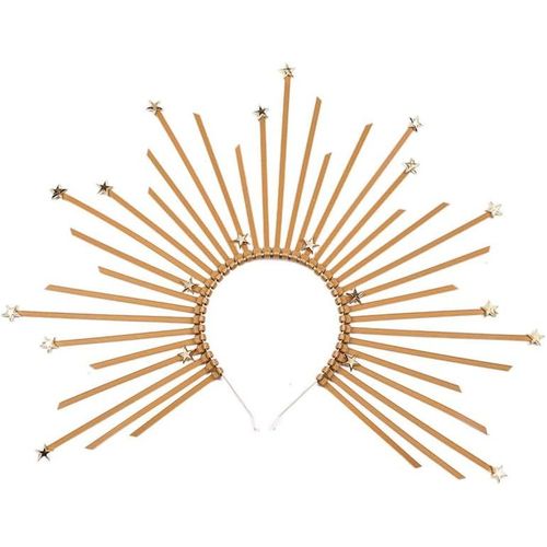 Serre-Tête Mary Crown À Pointes Avec Fermeture Éclair Et Pentagramme Pour Femme[X263]