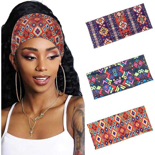 Boho Bandeau Élastique Pour Femme Avec Fleurs Violettes Et Croisées, Accessoire Pour Le Yoga Pour Femmes Et Filles[X2495]