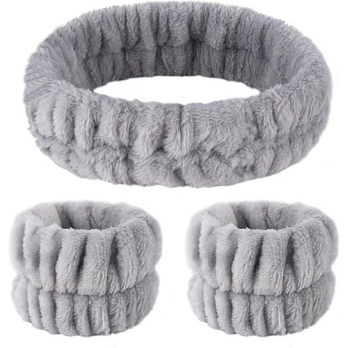 3 Pièces Set De Bandeau Et Bracelets De Lavage De Vi Bandeaux De Spa Facial Bandeau De Maquillage Bandeau Élastique De Vi Serre-Tête De Lavage De Vi Pour Soins De Peau[X440]