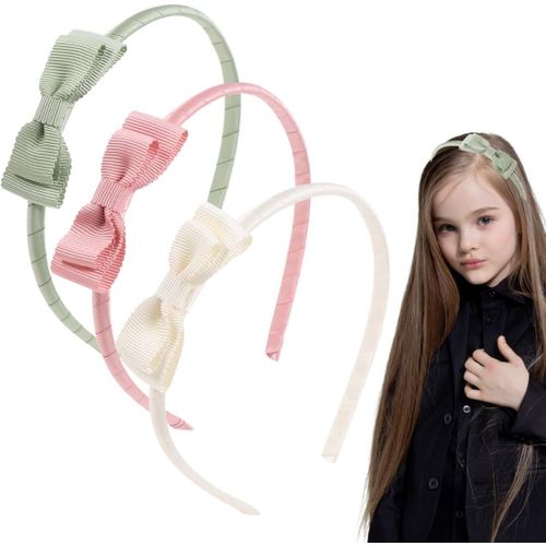 3 Pièces Serre Tete Fille Serre-Têtes Enfant Avec N?ud Papillon Bandeau En Soie Pour Fille Bandeau À Paillettes Pour Fille Et Enfant Avec N?ud Avec Étoile En C?ur Pour Anniversaire Vacances[X202]