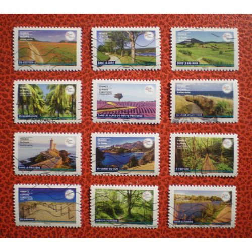France Terre De Tourisme - Randonnées Pédestres - Série Complète De 12 Timbres Oblitérés - France - Année 2023