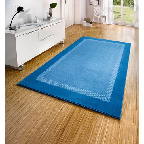 Tapis De Couloir - 120 X 170 Cm - Tapis Doux À Poils Courts - Design Moderne - Pour Couloir, Chambre À Coucher, Chambre D'enfant, Salle De Bains, Salon, Cuisine - Jeans Bleu[L1424]
