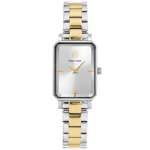 Montre Femme Ariane Argenté Cadran Argenté Bracelet Acier Bicolore 12 Mm