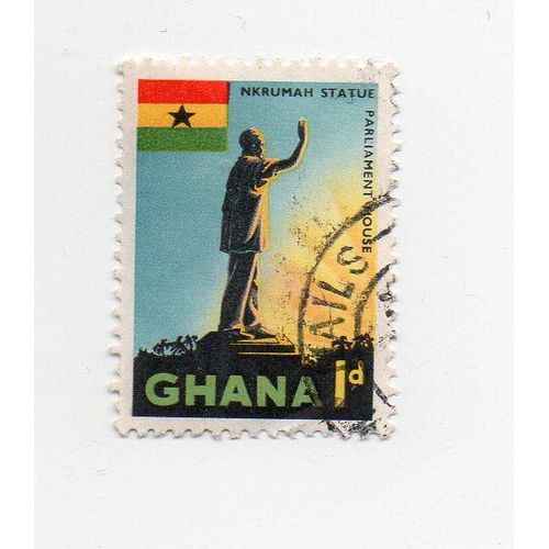 Ghana- 1 Timbre Oblitéré- Statue De Nkarumah