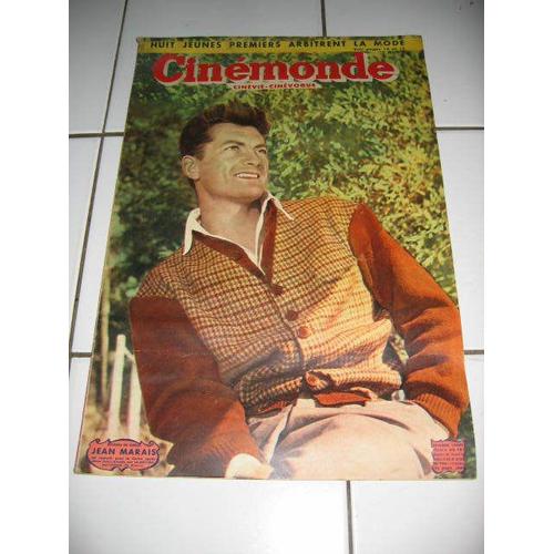 Cinemonde  N° 785 : Jean Marais/ Huit Jeunes Premiers Arbitrent La Mode