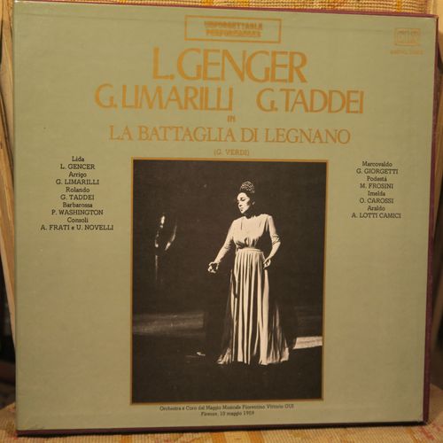 La Battaglia Di Legnano Verdi Leyla Gencer, Gastone Limarilli, Giuseppe Taddei