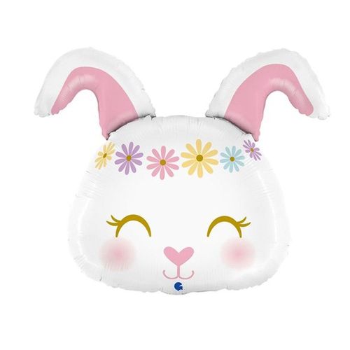 BALLON ALUMINIUM LAPIN HIPPIE 64CM