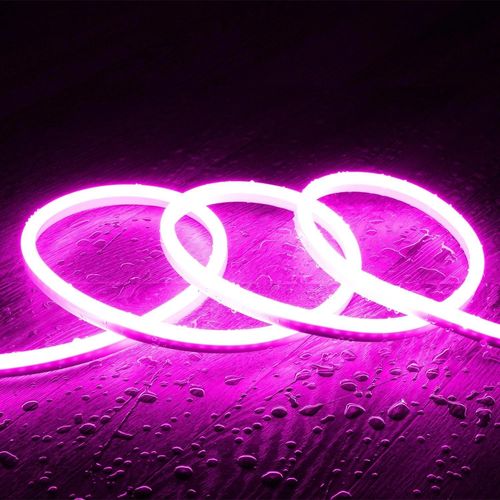 Ruban Néon Led Rgb Dimmable 220v Sflex8 Ip65 Sur Mesure Coupe Tous Les 100 Cm Rose 2 M