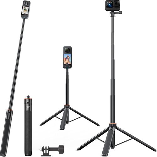 2-In-1 Perche À Selfie Trépied Pour Insta360, Perche À Selfie Invisible + Trépied Pour Insta360 Ace/Ace Pro/Ace Pro 2/X4/X3/One X2/One X/One Rs (Sans 1-Inch 360), Dji Osmo Action 5[ONE083693]