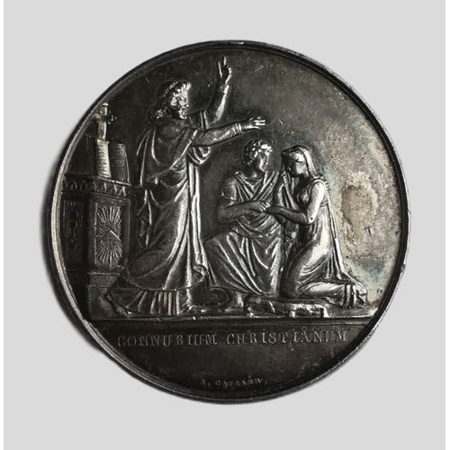 Médaille De Mariage Argent (Les Noms Des Époux Gravés Sur La Tanche - 20 Mai 1818) Réf. Ma0026