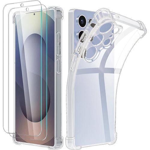 Coque Pour Samsung Galaxy S25 Ultra Silicone Transparente Angles Renforces + 2 Verres Trempes Little Boutik©