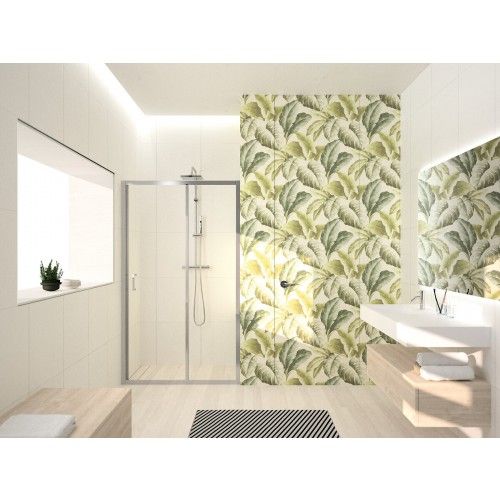 Paroi de douche coulissante avec paroi fixe - verre transparent - O...