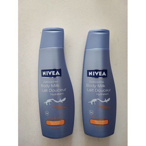 Nivea Lait Hydratant Douceur - Beurre De Karité - Pour Peaux Sèches - 250 Ml - Lot De 2 Produits 