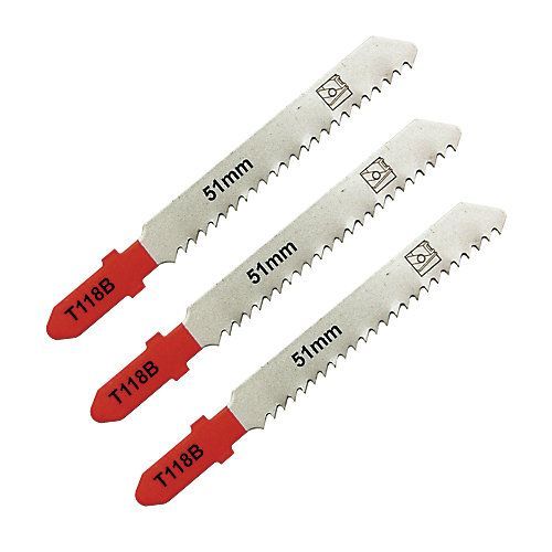 3 lames de scie sauteuse T droite propre Métal épais L. 75mm