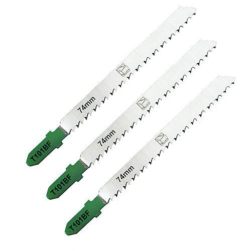 3 lames de scie sauteuse T droite propre Bois dur L. 100 mm