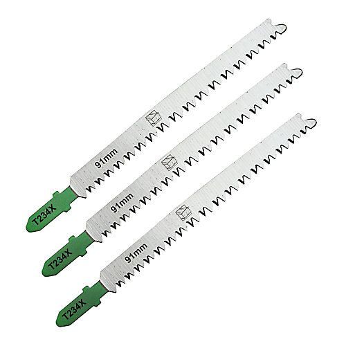 3 lames de scie sauteuse T droite propre Bois moyen