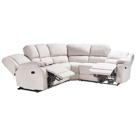 Canapé D'angle Rokke Tissu Beige Clair Côté Gauche