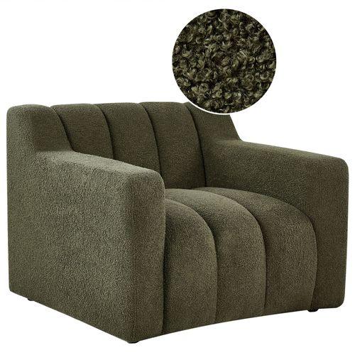 Fauteuil Agerup Bouclé Vert Foncé