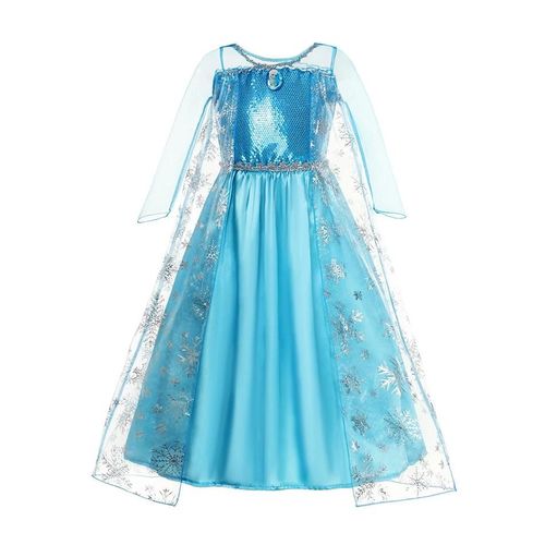 Costumes Reine Des Neiges Elsa Et Anna Pour Filles, Robe De Princesse Jasmine Frozen, Vêtements Pour Enfants, Robe De Rhpour Enfants, Fête De Carnaval, 2024-4t(Tag 120)-Elsa Dress