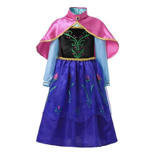 Costumes Reine Des Neiges Elsa Et Anna Pour Filles, Robe De Princesse Jasmine Frozen, Vêtements Pour Enfants, Robe De Rhpour Enfants, Fête De Carnaval, 2024-5-6t(Tag 130)-Anna Dress B