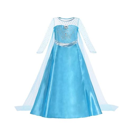 Costumes Reine Des Neiges Elsa Et Anna Pour Filles, Robe De Princesse Jasmine Frozen, Vêtements Pour Enfants, Robe De Rhpour Enfants, Fête De Carnaval, 2024-7-8t(Tag 140)-Elsa Dress E