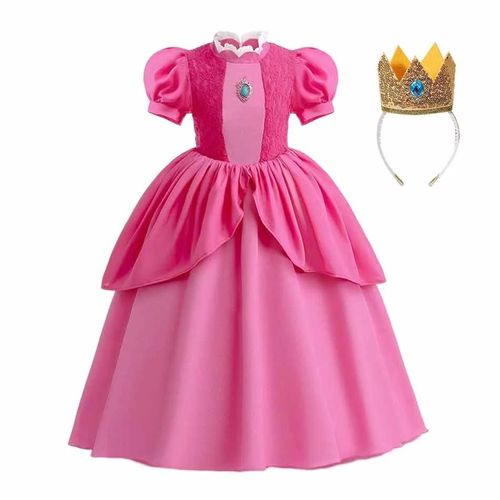 Costumes Reine Des Neiges Elsa Et Anna Pour Filles, Robe De Princesse Jasmine Frozen, Vêtements Pour Enfants, Robe De Rhpour Enfants, Fête De Carnaval, 2024-7-8t(Tag 140)-Peach Dress A