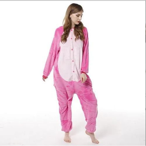 Pyjama Can O & Stitch Pour Enfants, Grenouillères Kigurumi En Peluche De Dessin Animé, Vêtements Chauds D'hiver Pour Garçons Et Filles, Cadeaux De Noël-120cm(7-8t)-Pink