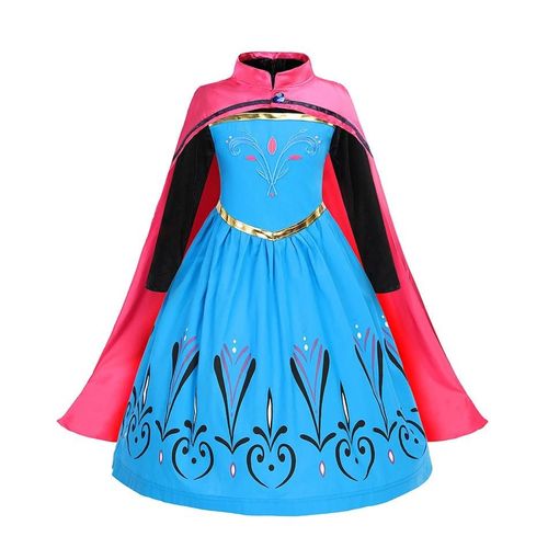 Robe De Princesse Elsa Anna Pour Filles,Costume De Reine Des Neiges,Robe De Bébé,Vêtements D'halloween,Vêtements De Carnaval Ariel,Vêtements De Cosplay Pour Enfants,Vêtements De Fête-7-8t(140)-Dress B