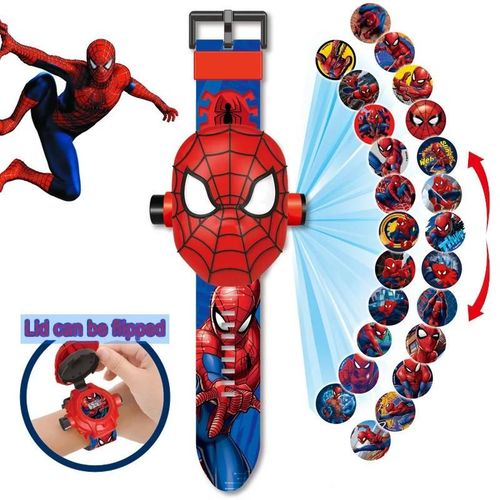 Montre De Projection De Figurines D'anime Pour Enfants, Marvel, Spidsuffolk, Iron Man, Frozen, Horloge Numérique, Garçons, Filles, Jouets Pour Bébé-1