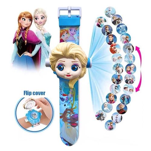 Montre De Projection De Figurines D'anime Pour Enfants, Marvel, Spidsuffolk, Iron Man, Frozen, Horloge Numérique, Garçons, Filles, Jouets Pour Bébé-8