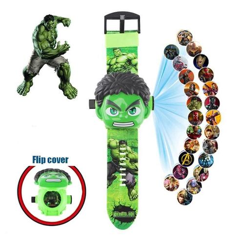 Montre De Projection De Figurines D'anime Pour Enfants, Marvel, Spidsuffolk, Iron Man, Frozen, Horloge Numérique, Garçons, Filles, Jouets Pour Bébé-6