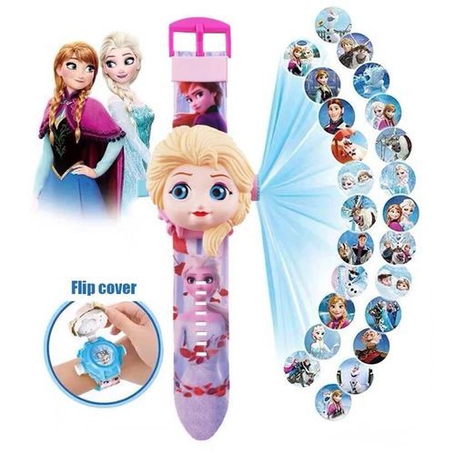 Montre De Projection De Figurines D'anime Pour Enfants, Marvel, Spidsuffolk, Iron Man, Frozen, Horloge Numérique, Garçons, Filles, Jouets Pour Bébé-9