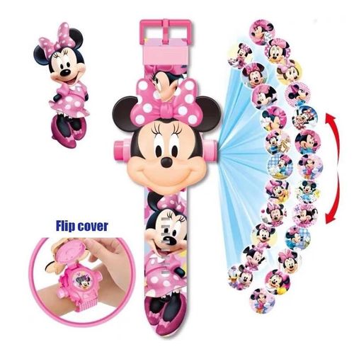 Montre De Projection De Figurines D'anime Pour Enfants, Marvel, Spidsuffolk, Iron Man, Frozen, Horloge Numérique, Garçons, Filles, Jouets Pour Bébé-11