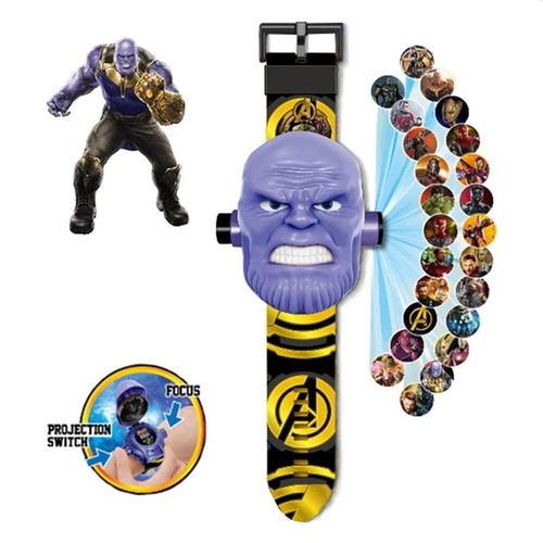 Montre De Projection De Figurines D'anime Pour Enfants, Marvel, Spidsuffolk, Iron Man, Frozen, Horloge Numérique, Garçons, Filles, Jouets Pour Bébé-7