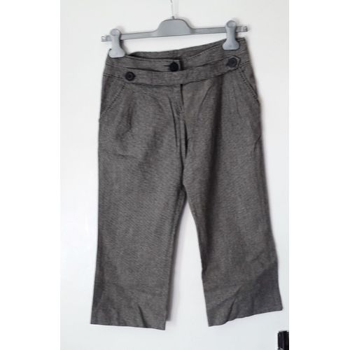 Pantalon 7/8e Façon Pied De Poule